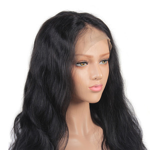 High density natural human hair 360 lace frontal wig for black woman