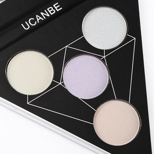 Hot sale UCANBE Triangle Glitter Eyeshadow Palette Holographic Shade Eye Lip Face Makeup Shimmer Shine Powder Nude Eye Shadow