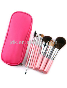 JDK makeup tool factory wholesale high quality 8pcs pink makeup brush set with bag