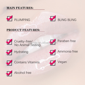 L409 Top selling vegan glitter lipgloss glossy lip gloss amazing plumper lipgloss private label