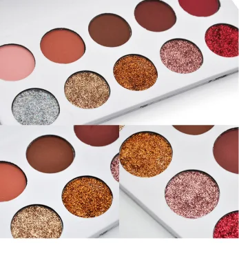 Marble 10-Color Eyeshadow Palette, Glitter Powder Sequins, Pearly Matte Eyeshadow Palette, Long Lasting