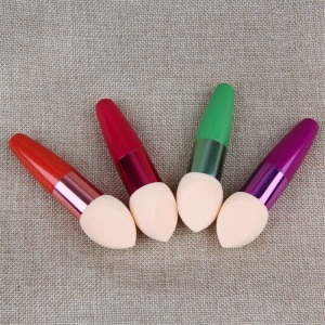 Minch Beauty Sponges Puff With Handle Shape Foundation Powder Puff Portable Candy Color Sponge Powder Puff Makeup Tools