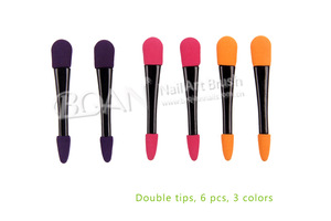 New Arrival 6 Pcs Plastic Makeup Eyeshadow brush set with Sponge tip Eyeshadow Applicator