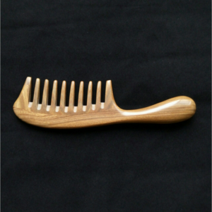 new arrival green sandalwood message wide tooth comb for curly hair