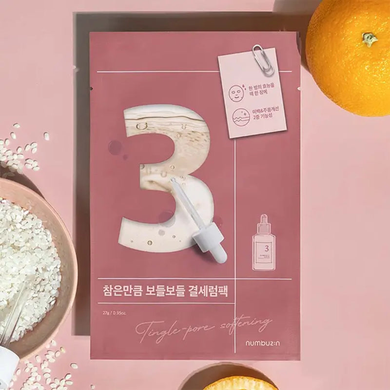 (Numbuzin) No.3 Tingle-Pore Softening Sheet Mask 1ea