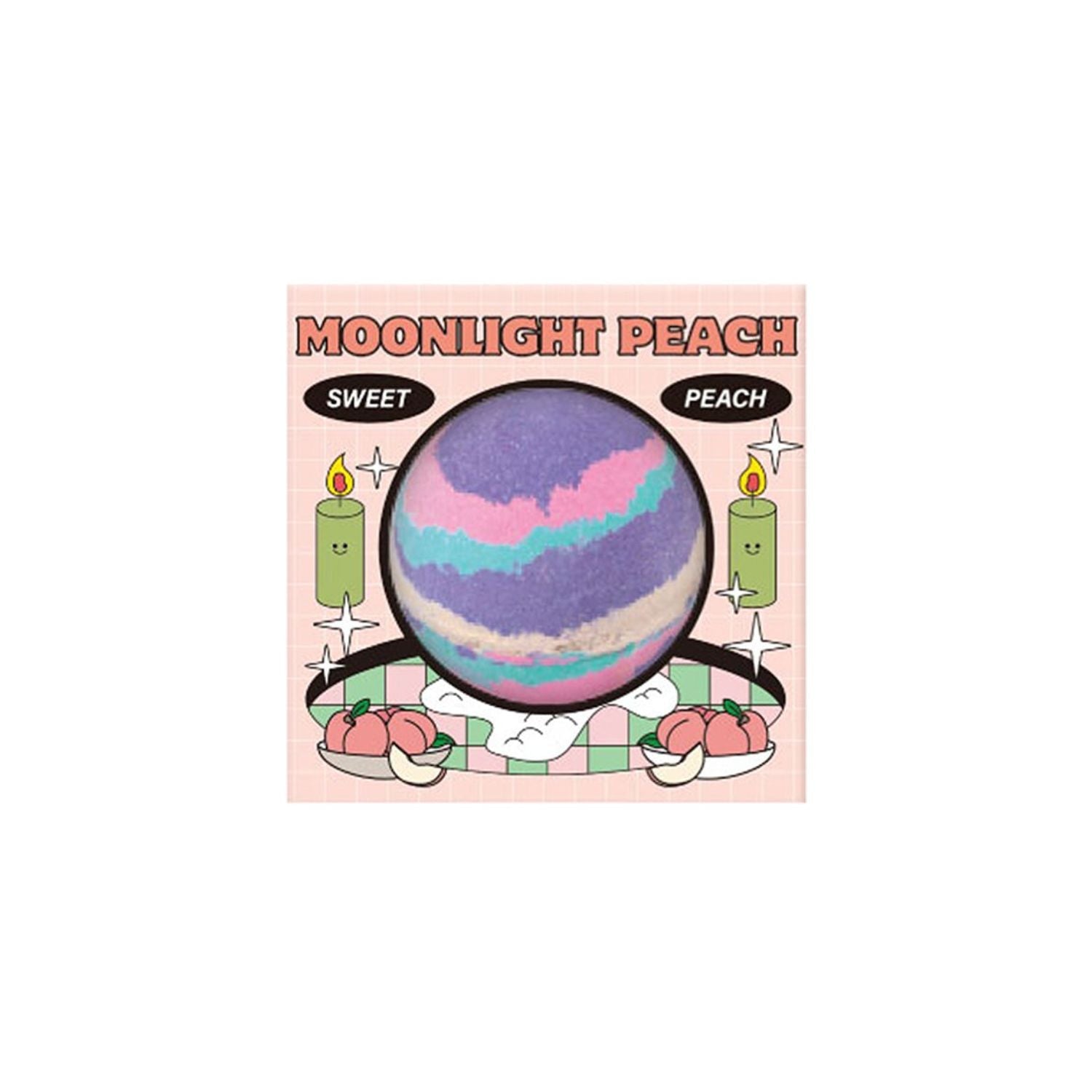 (PLU) Bubble Bath Bomb Moon Light Peach 200g