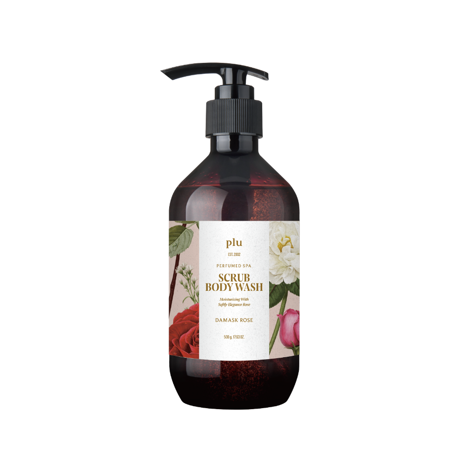 (PLU) Perfumed SPA Scrub Body Wash Damask Rose 500g