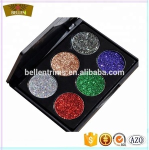 Private Label Golden Eyeshadow 6 Colors Pressed Glitter Eyeshadow Palette