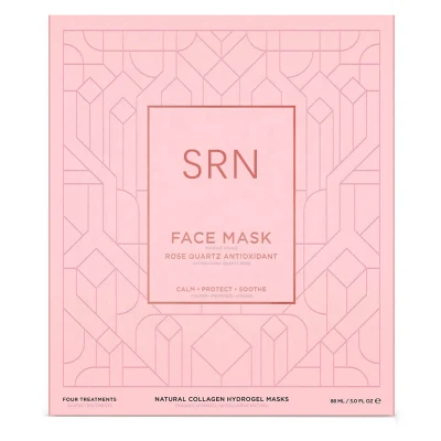 Private Label Rose Pink Quartz Gold Antioxidant Brightening Facial Treatment Collagen Crystal Sheet Mask with Box