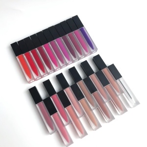 Professional liquid matte lipgloss vendors square matte lipgloss tubes wholesale matte liquid lipstick