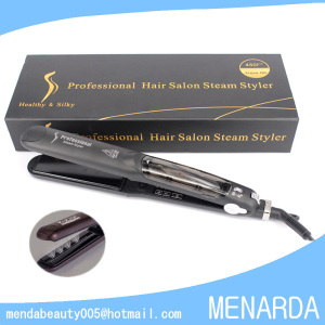 Professional Vapour Infusion Flat Iron Steam Styler Ceramic Hair Straightener with Argan Oil