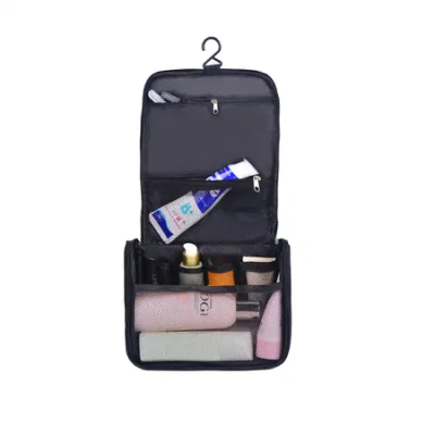 Promotional Waterproof Toiletry Cosmetic Makeup Bag with Hook for Travel Trip