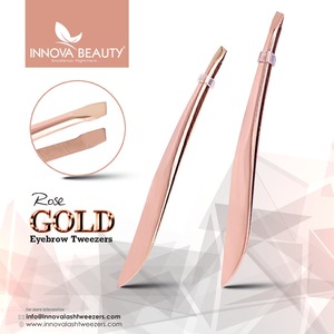 Rose Gold Plasma Plated Eyebrow Tweezers/ Rose Gold Manicure Eyebrow Tweezers/ Best Eyebrow Tweezers