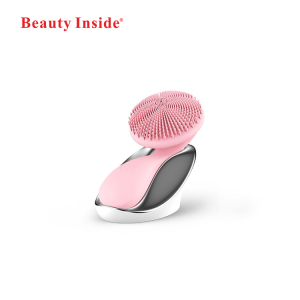 Silicone Sonic brush with Rotating Magnetic Beads Waterproof Facial Cleansing Brush