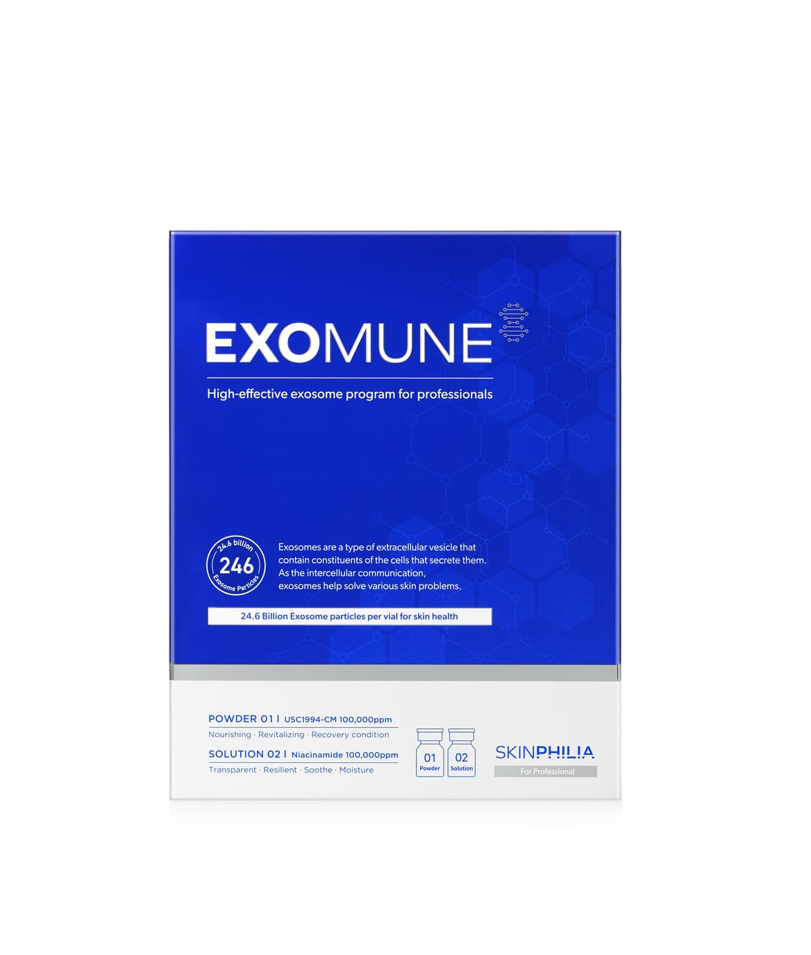 SKINPHILIA EXOMUNE Mask (4ea) / Exosomes, Aesthetic Exosome Mask, Water gel Sheet, Soothing
