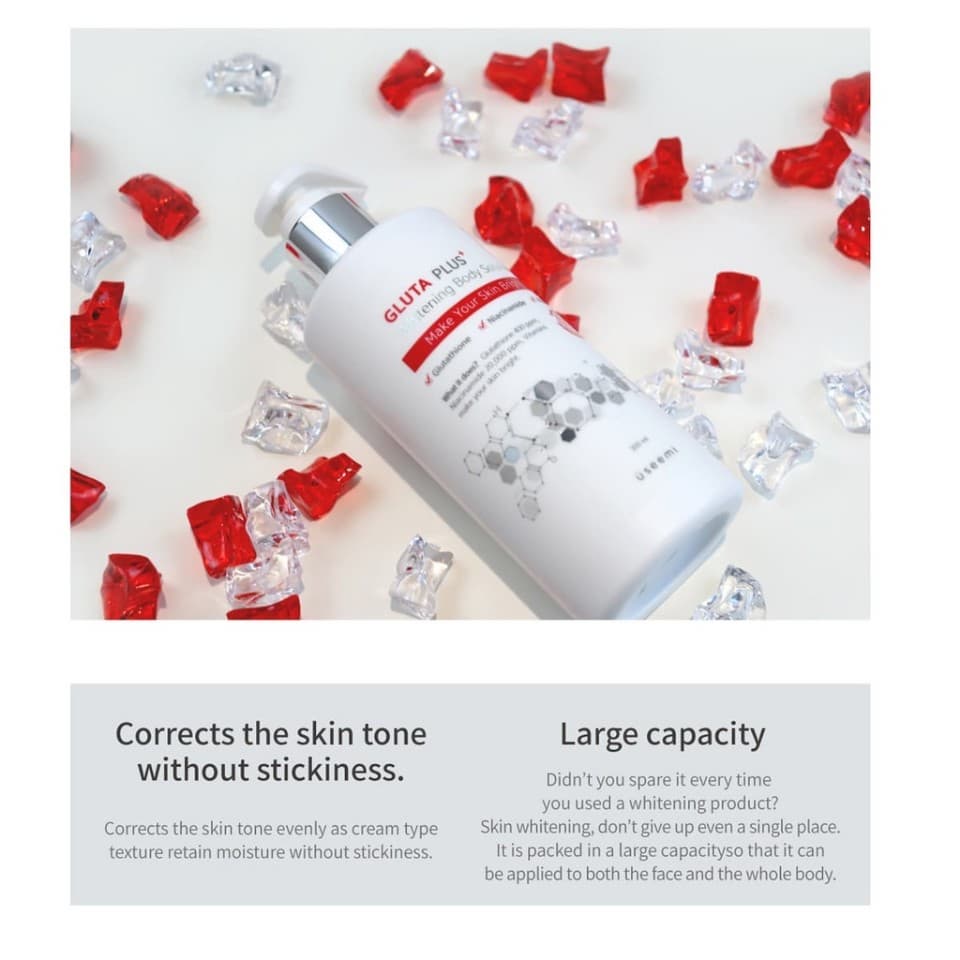 Useemi gluta plus whitening body solution whitening lotion