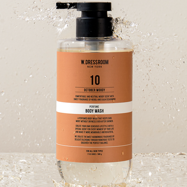 (W.DRESSROOM) Jojoba Oil Perfume Body Wash [No.10 October Woody] 500g