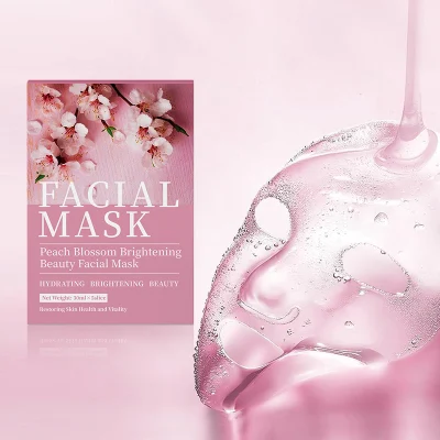Wholesale Face Care Peach Blossom Brightening Hydrating Beauty Facial Mask for Lady