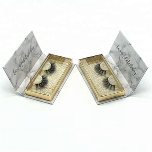 Wholesale Synthetic Fiber false eyelashes 3D silk lashes custom packaging box