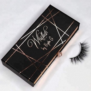 Wholesale top quality private label 3D mink false eyelashes with custom eyelash packaging