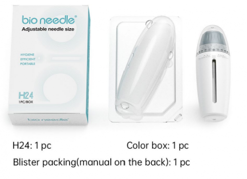 Hydra Microneedle Stamp H24 – Derma Roller Stamp With 5ml Refillable Applicator for Face Serum