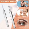 Professional Eyebrow Tweezers Set and Nails Clipper For Men's & Women's Stainless Steel Tweezer For Eyebrow Tweezer Clipper Sets