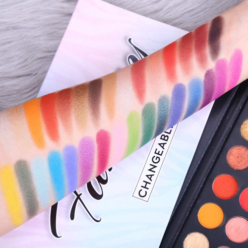 Highly Pigmented Eye Makeup Palette, Matte Shimmer Metallic Eyeshadow Pallet
