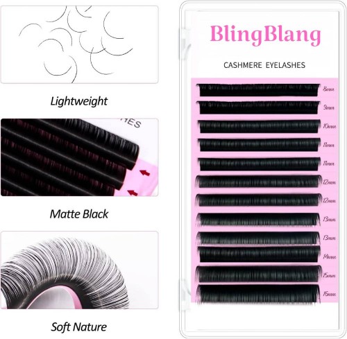 BlingBlang Classic 25mm Individual Natural False Eyelashes 3D B C CC D DD Curl Eyelash Extension Supplies