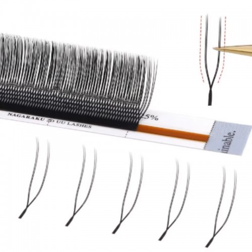 2025 New Style 0.07 mm YY Lashes with U-Shape U Clover Lash Private Custom Cruel Label False Eyelashes Easy Lash Extension Tray