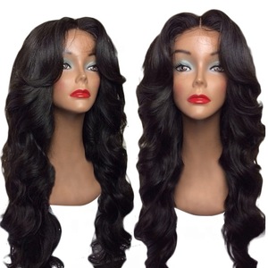 100% human hair indian malaysian lace front wigs without bangs