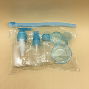 100ml and 30ml plastic bottle travel set for hotel make up kit
