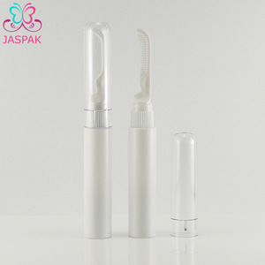 10ml Plastic White Black Round Mascara Tube With Comb Brush