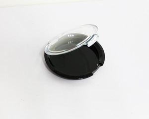 15G Plastic Cosmetic Powder Case, Empty Cosmetic Eyeshadow Packing Box Transparent Cap With Black Bottom