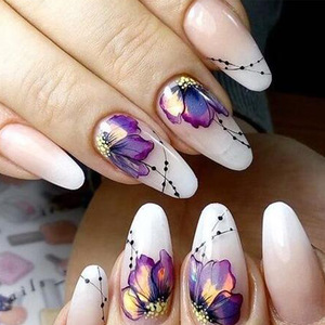 1pcs Nail Sticker Butterfly Flower Water Transfer Decal Sliders for Nail Art Decoration Tattoo Manicure Wraps Tools