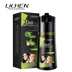 2021 Brand New Hair Color Non Allergic Natural Herbal Ginseng Noni Extract Black Hair Dye Shampoo in Stock
