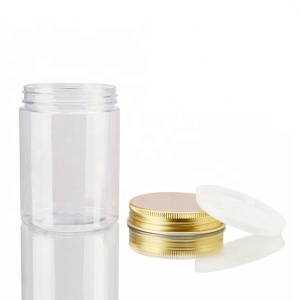 50ml flat plastic bottle Cosmetic packaging container cream jar PET plastic empty cosmetic cream jar with white black lid