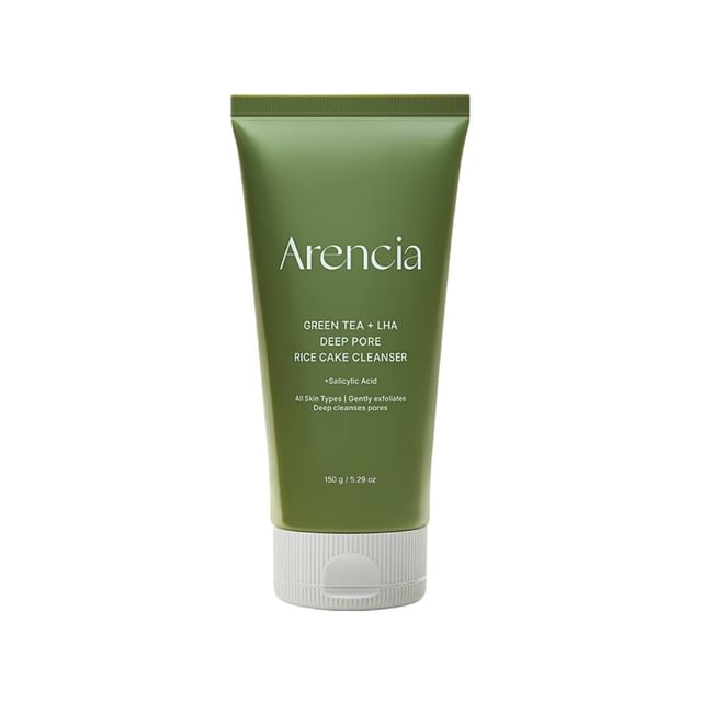 (Arencia) Green Tea + LHA Deep Pore Rice Cake Cleanser 150g