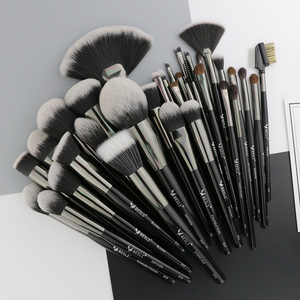 BEILI Professional 35 Pcs Black Makeup Brushes Tools Set Kits Cosmetic Soft Foundation Powder Liner  Private Label Box SET-8-35