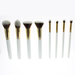 Cheap 8 Pieces Custom Logo Synthetic Hair Wood Handle Cosmetic Brush Makeup Brushes