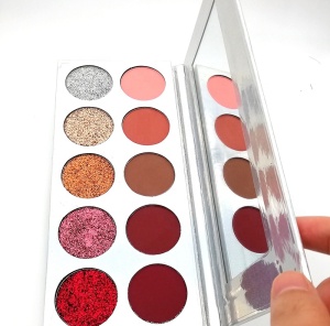 Custom Magnetic Metal Empty Eyeshadow Palette With Mirror