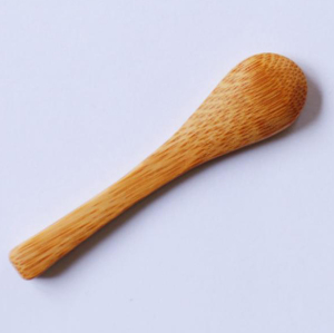 Custom Promotion Eco-Friendly Round Bamboo Wood Cream Cosmetic Spoons
