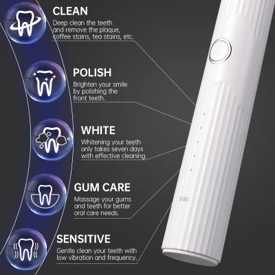 Dental Clinic Portable Sonic Electric Toothbrush Whitening Toothbrush for Adult