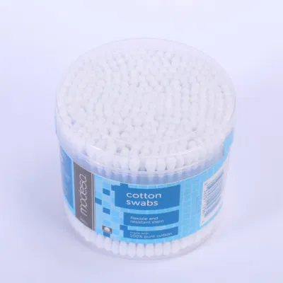 Disposable Cotton Swab with Plastic Cover for Lab Use and Make up