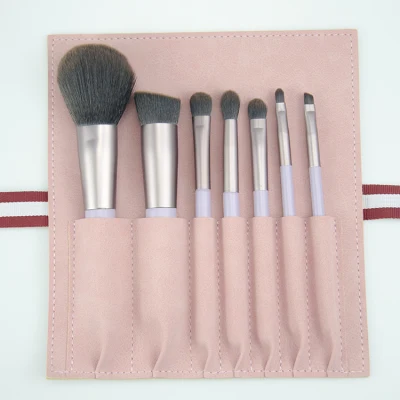 Fashion 7PCS portable Makeup Brushes with PU Bag High-Quality Beauty Tools