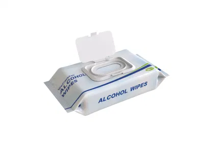 FDA 80 Count Disinfectant Surface Wipes with Lid Disposable Wet Alcohol Wipe