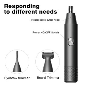 Grooming Set Nose Beard Eyebrow Rechargeable Electric Nose Hair Trimmer Nose Ear Hair Removal Trimmer For Men