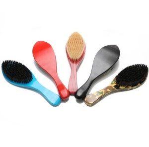 Hot selling factory directly supply curved beard brush man use professional bristle hair brush