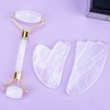 Jade Roller&Gua Sha set, Face Roller, Facial Beauty Roller Skin Care Tools-Crystal