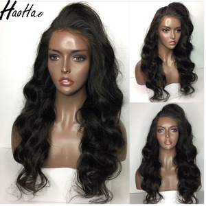 Large stocks 8"-24" natural color hotsale indian lace front human hair wig for black women