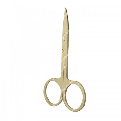 Light gold Nail Scissor Manicure For Nails Eyebrow Nose Eyelash Cuticle Scissors Curved Makeup Tools